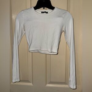 ZARA brand new white cropped long sleeve